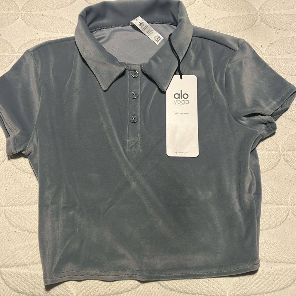 NWT ALO velour polo size small